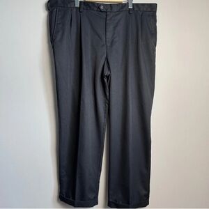 Men's Tailored Black Dress Pants - Straight Leg
